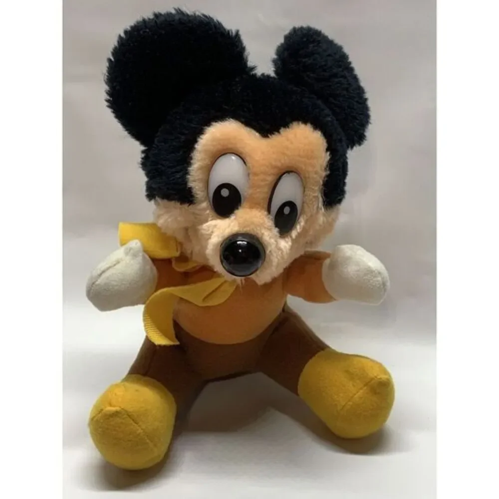 Vintage Walt Disney Mickey's Christmas Carol Mickey Mouse Plush Stuffed Animal